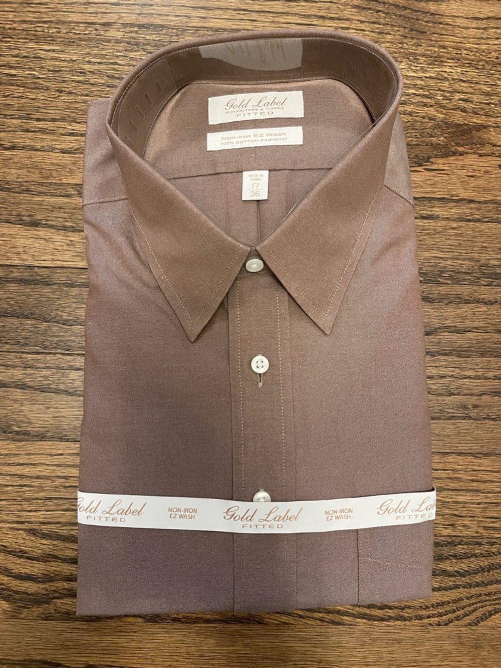 Fitted Men’s Dress Shirt - Brown